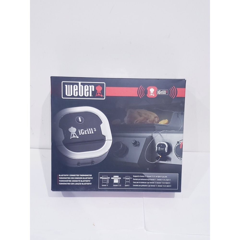 Weber 7204 iGrill 3 Bluetooth Connected Grill Thermometer New in Open Box